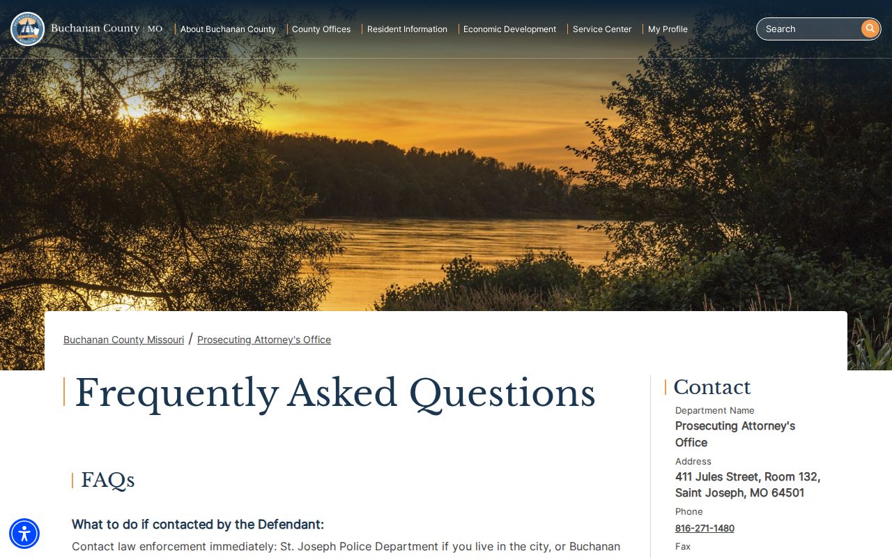 Buchanan County criminal court docket call and hearing information