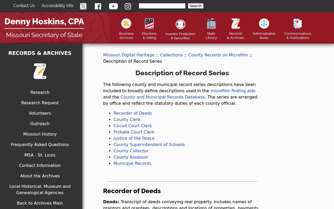 De Kalb court records Missouri historical clerk records source